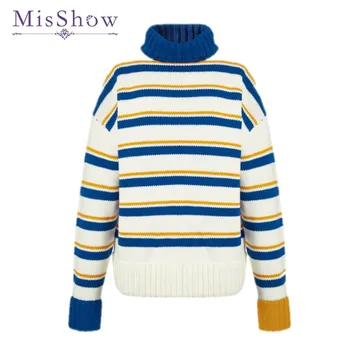 MisShow 2019 Fashion Autumn Yellow Blue Striped Long Sleeve Sweaters Bright Color Girls Pullover Turn Down Collar Jumper Ladies
MisShow 2019 Fashion Autumn Yellow Blue Striped Long Sleeve Sweaters Bright Color Girls Pullover Turn Down Collar Jumper Ladies