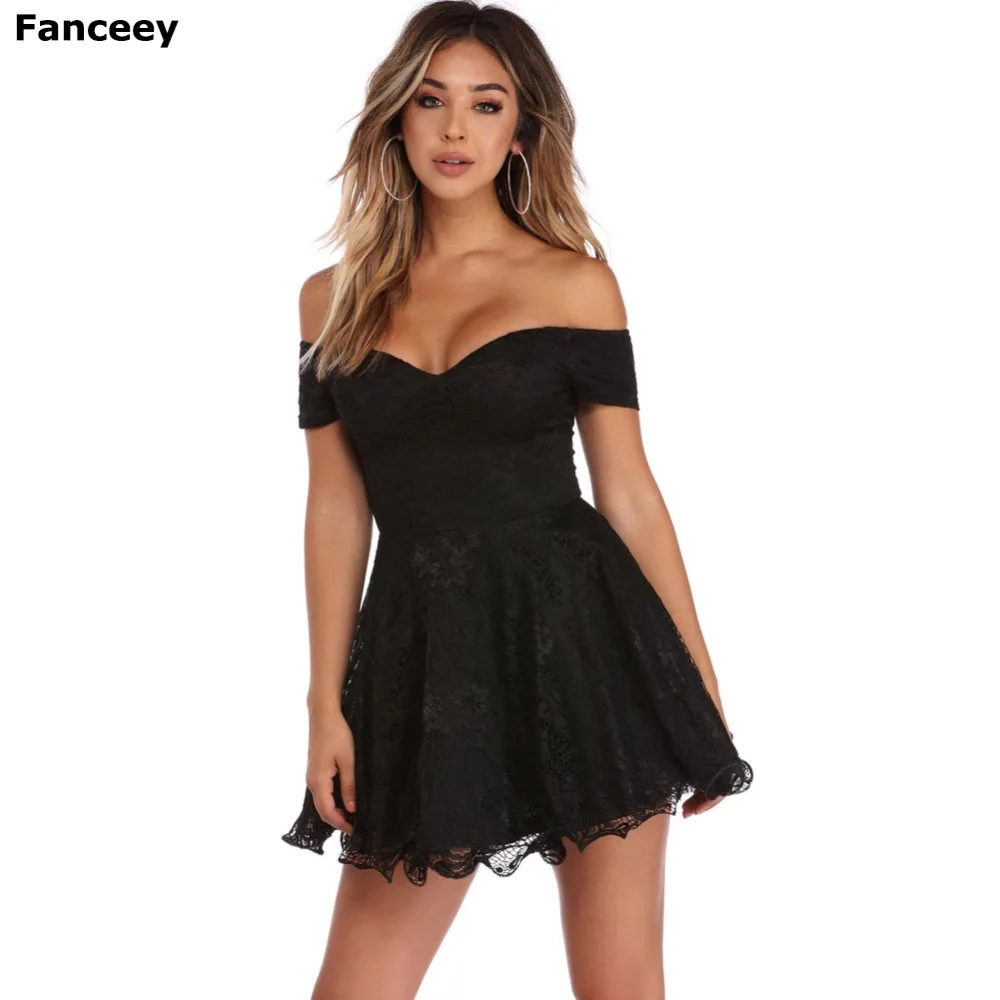 Fanceey 2019 Summer New Women Off Shoulder Dress Fashion Party Club Dresses Black Red Womens Clothing Lace Dress vestidos
Fanceey 2019 Summer New Women Off Shoulder Dress Fashion Party Club Dresses Black Red Womens Clothing Lace Dress vestidos