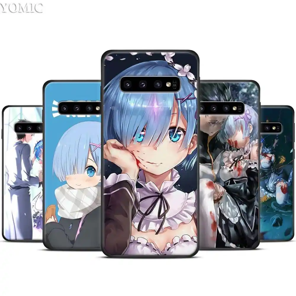 Anime Rem Re Zero Black Silicone Case For Samsung Galaxy S10 S10e