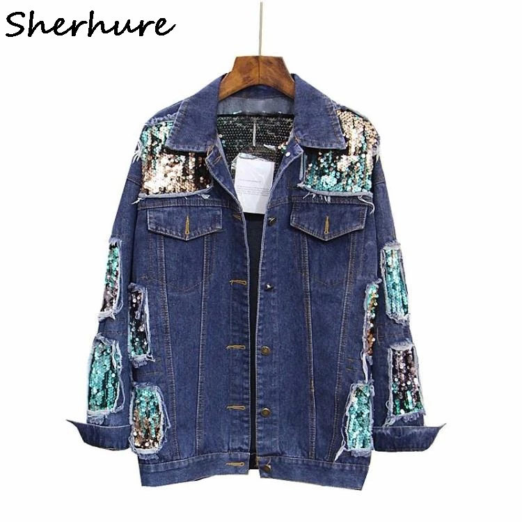 2018 Sequins Beading Turn Down Collar Autumn Women Jacket Coat Long Sleeve Women Denim Coat Casaco Feminino Autumn Women Coat
2018 Sequins Beading Turn Down Collar Autumn Women Jacket Coat Long Sleeve Women Denim Coat Casaco Feminino Autumn Women Coat