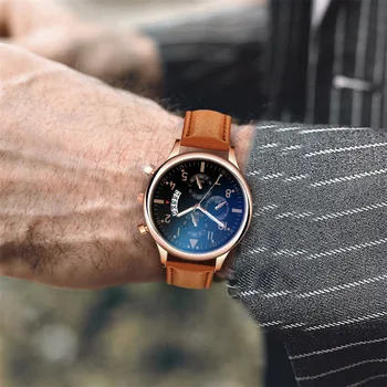 Three-eye Large Dial Watch Men's Business Fashion Quartz Leather Belt Men's watch Wrist Party decoration suit Dress Watch gift
Three-eye Large Dial Watch Men's Business Fashion Quartz Leather Belt Men's watch Wrist Party decoration suit Dress Watch gift
