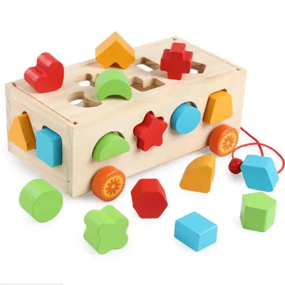 Children's early education wooden geometric shape seventeen holes paired trailer building blocks toy color cognition
Children's early education wooden geometric shape seventeen holes paired trailer building blocks toy color cognition