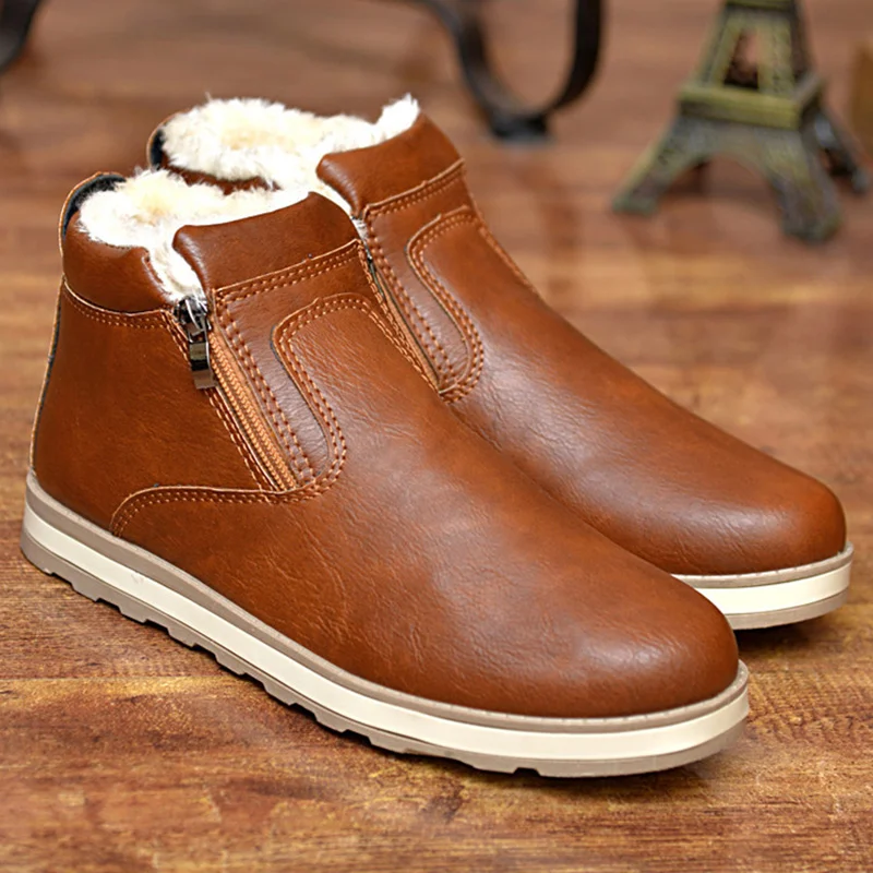 Men's winter boots plush zipper fashion ankle boots for men non-slip warm snow boot hard-wearing rubber boots 2019
Men's winter boots plush zipper fashion ankle boots for men non-slip warm snow boot hard-wearing rubber boots 2019