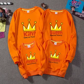 Spring 2018 New Full-family Clothing Printing Crown Mom and Daughter Matching Clothes Father Son Long Sleeve Matching Sweatshirt
Spring 2018 New Full-family Clothing Printing Crown Mom and Daughter Matching Clothes Father Son Long Sleeve Matching Sweatshirt