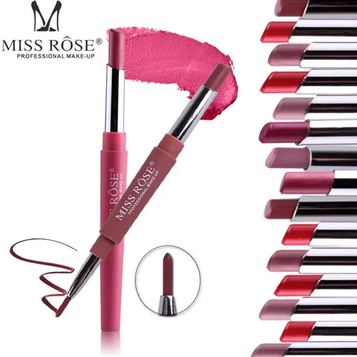 Miss Rose Brand Lipstick Dobuble Side Lipstick Lip Liner Moisturizing Waterproof Lipstick Matte lips Makeup Lipstick 8PCS/SET
Miss Rose Brand Lipstick Dobuble Side Lipstick Lip Liner Moisturizing Waterproof Lipstick Matte lips Makeup Lipstick 8PCS/SET