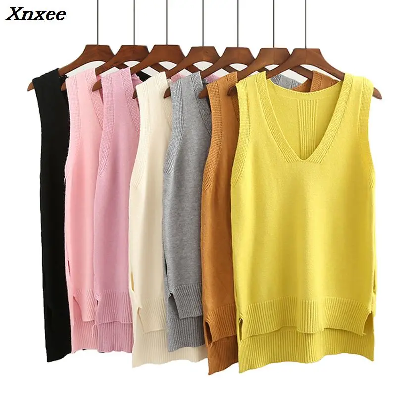 vest sweater women V-neck pullover vest Fashion wild Female sweater 2018 autumn women long pullover vest sweater Solid color
vest sweater women V-neck pullover vest Fashion wild Female sweater 2018 autumn women long pullover vest sweater Solid color