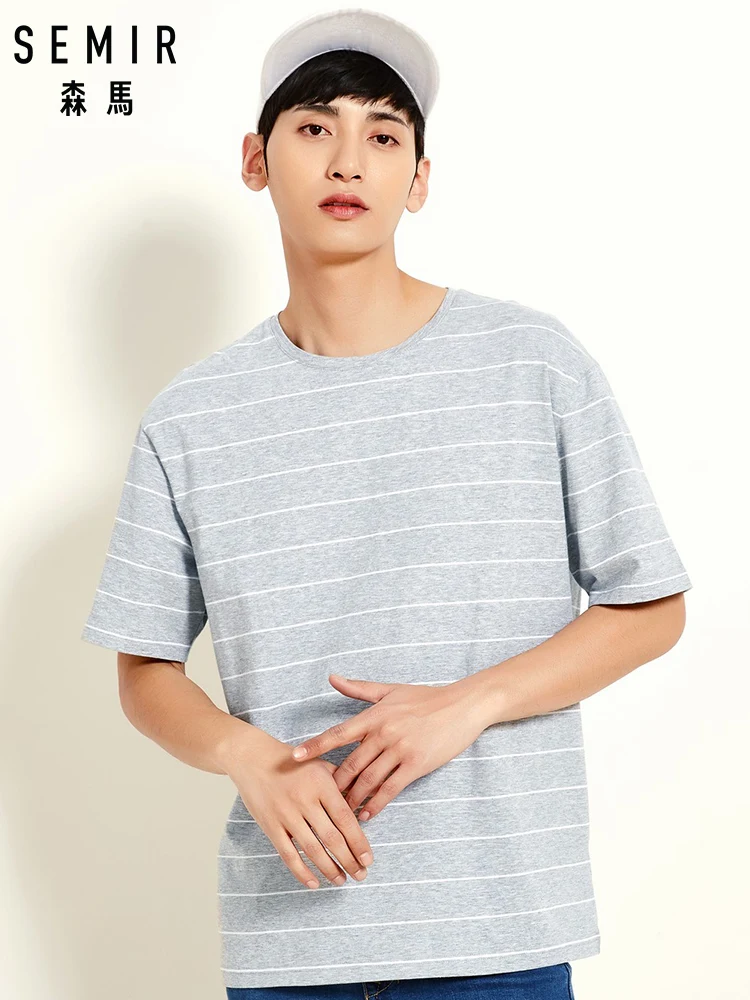 SEMIR O neck Short sleeve Men T Shirt Men Cotton Stripe Fashion European size Tshirts Casual For Male T-shirt tops
SEMIR O neck Short sleeve Men T Shirt Men Cotton Stripe Fashion European size Tshirts Casual For Male T-shirt tops