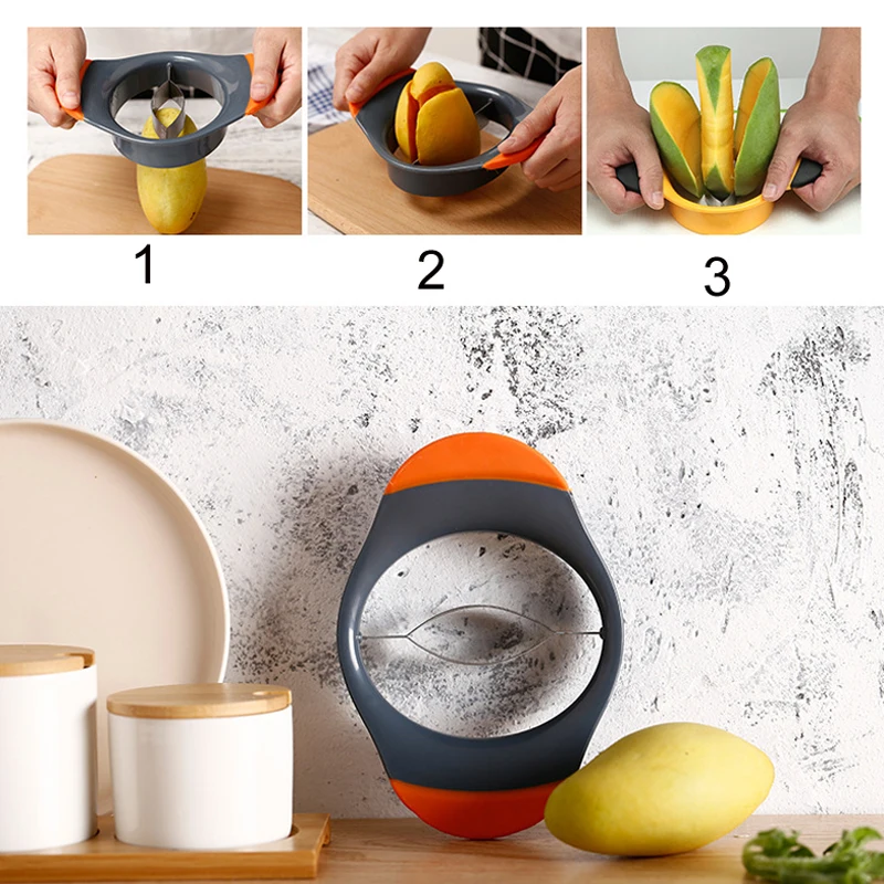 1pc Stainless Steel Mango Cutter Creative Mango Splitter Fruit Non Slip Handles Corer Peeler Kitchen Gadget Peach Slicer Cutter
1pc Stainless Steel Mango Cutter Creative Mango Splitter Fruit Non Slip Handles Corer Peeler Kitchen Gadget Peach Slicer Cutter