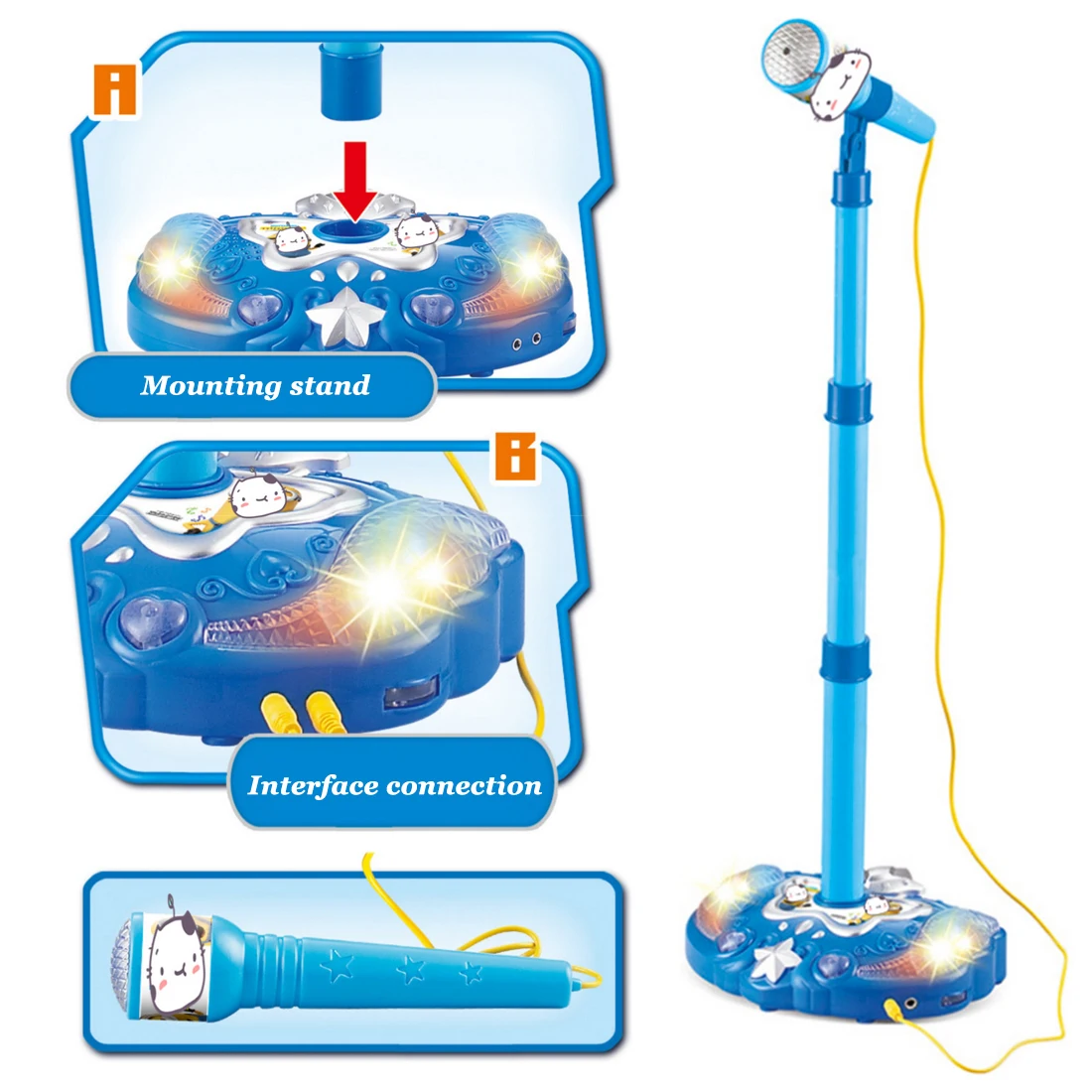 New Durable Kids Karaoke Adjustable Stand Microphone Music Microphone Toy with Light Effect Toy Musical Instrument For Kids
New Durable Kids Karaoke Adjustable Stand Microphone Music Microphone Toy with Light Effect Toy Musical Instrument For Kids