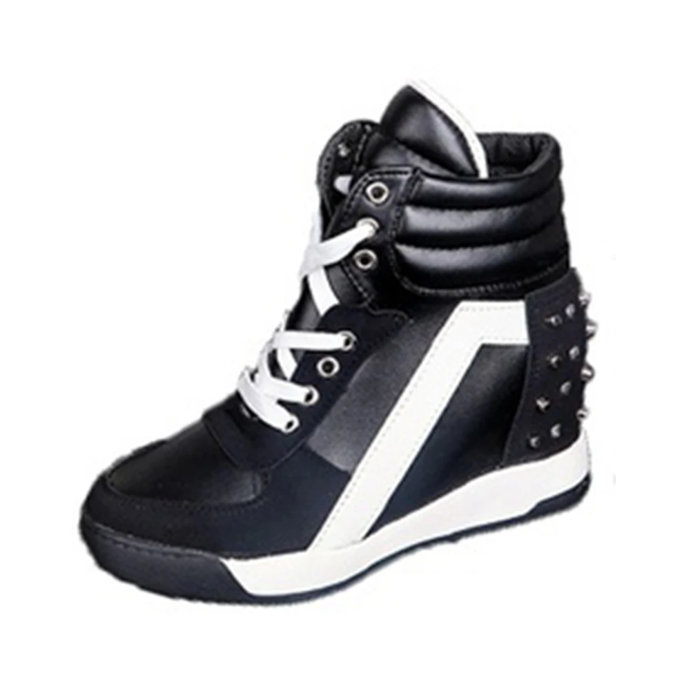 Women Casual Sneakers Sports Comfort Rivet Wedge Heel Platform High Top Lace Up Exercise Shoes(39,black)
Women Casual Sneakers Sports Comfort Rivet Wedge Heel Platform High Top Lace Up Exercise Shoes(39,black)