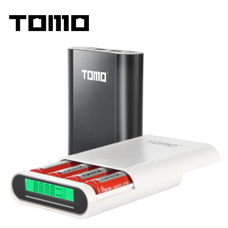 Зарядное устройство TOMO M4 18650 интеллектуальное портативное зарядное с DIY дисплеем