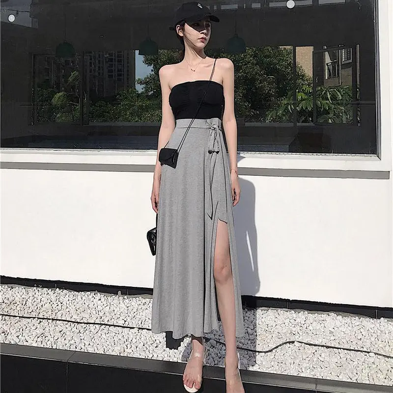 Alien Kitty 2019 Chic Summer Fresh Simple Women Solid Hot Sale Vintage Lace Up Fork Loose High Waist All Match Free Split Skirt
Alien Kitty 2019 Chic Summer Fresh Simple Women Solid Hot Sale Vintage Lace Up Fork Loose High Waist All Match Free Split Skirt