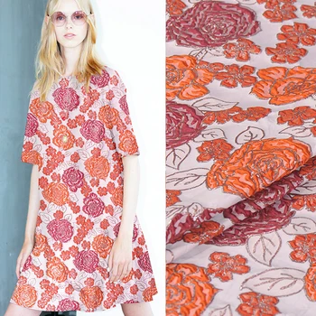 140CM Wide 212G/M Weight Orange Floral Jacquard Acrylic Polyester Brocade Fabric for Spring and Autumn Dress Shirt Jacket J088
140CM Wide 212G/M Weight Orange Floral Jacquard Acrylic Polyester Brocade Fabric for Spring and Autumn Dress Shirt Jacket J088
