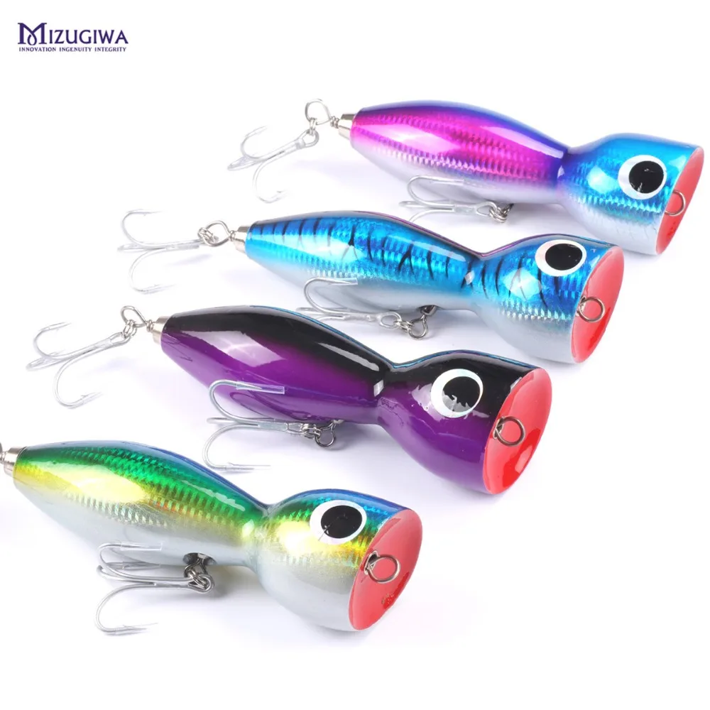 Topwater GT Big Popper Lure 170mm 6.7" Surface Floating Wood Lure Fishing Lure 4/0 Treble Hooks Bull Tuna Pesca
Topwater GT Big Popper Lure 170mm 6.7" Surface Floating Wood Lure Fishing Lure 4/0 Treble Hooks Bull Tuna Pesca