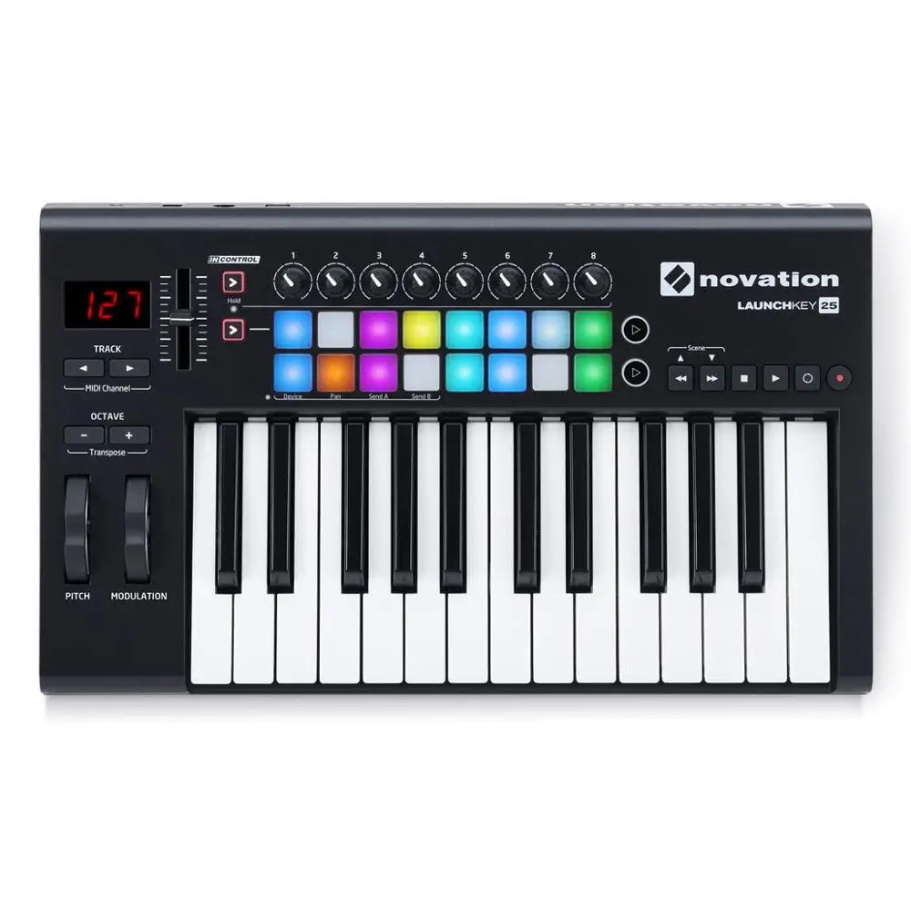 

Novation Launchkey 25 MKII USB Midi Controller Keyboard 25 Keys 25 note keyboard controller for producing electronic music in DJ