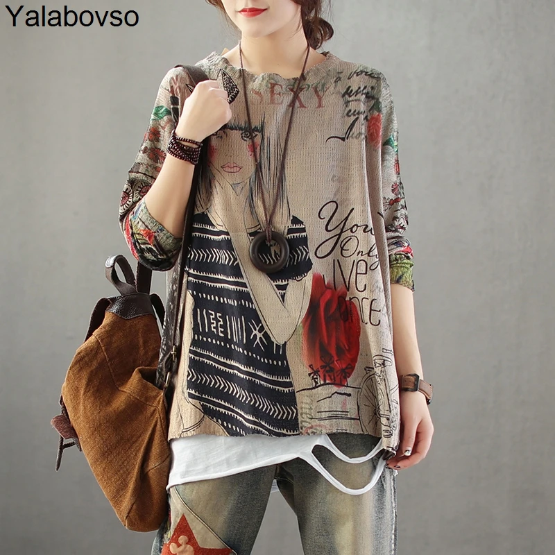 Retro Patchwork Loose Fashion Printing Women Sweaters Pullovers Autumn Winter Long Sleeve Pull Femme Solid Pullover Female ABz40
Retro Patchwork Loose Fashion Printing Women Sweaters Pullovers Autumn Winter Long Sleeve Pull Femme Solid Pullover Female ABz40