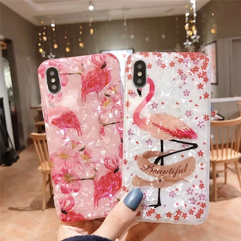 Bling conch shell Cute Cartoon Case For iphone Xr X XS MAX Case Pink Flamingo Cover For iphone 8 Plus 7 plus 6 6s phone coque
Bling conch shell Cute Cartoon Case For iphone Xr X XS MAX Case Pink Flamingo Cover For iphone 8 Plus 7 plus 6 6s phone coque