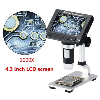 1000X USB Electronic Microscope LCD Digital Video Microscope Camera 4.3 Inch HD OLED Endoscope Magnifier Camera + LED Lights
1000X USB Electronic Microscope LCD Digital Video Microscope Camera 4.3 Inch HD OLED Endoscope Magnifier Camera + LED Lights