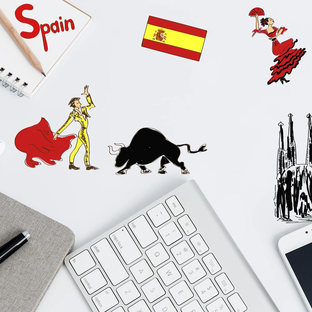 Funlife 6 sheets/pack 18 pcs Spanish Bullfighting Flag Dance Food Decorative Wall Stickers for Home Decors Peel & Stick PA078
Funlife 6 sheets/pack 18 pcs Spanish Bullfighting Flag Dance Food Decorative Wall Stickers for Home Decors Peel & Stick PA078