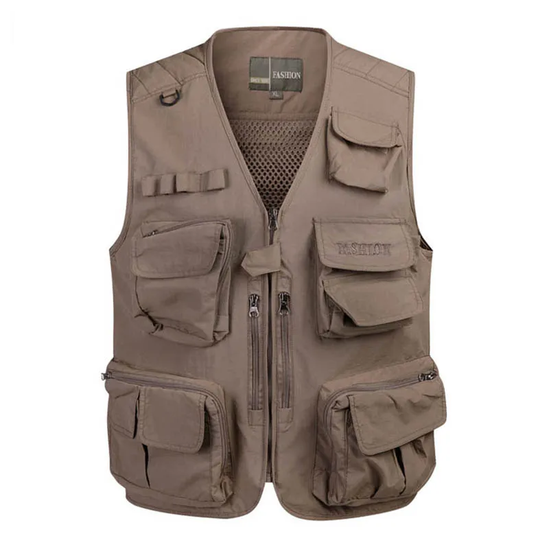 2019 New Multi Pocket Unloading Work Vest Men Photographer Reporter Military Waistcoat Men Tool Mesh Cargo Sleeveless Jacket
2019 New Multi Pocket Unloading Work Vest Men Photographer Reporter Military Waistcoat Men Tool Mesh Cargo Sleeveless Jacket