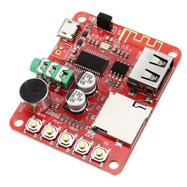 1PC New Arrival DC 5V bluetooth Speaker Receiver Board TF Card USB Decode Playback Board MP3 WMA WAV FLAC Module
1PC New Arrival DC 5V bluetooth Speaker Receiver Board TF Card USB Decode Playback Board MP3 WMA WAV FLAC Module