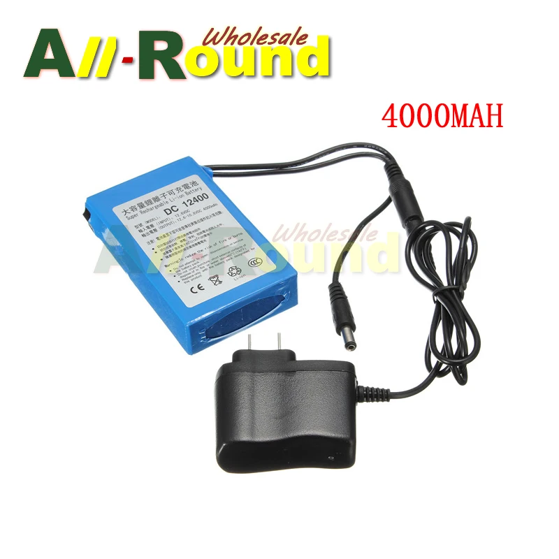 Super Rechargeable DC-12400 Pack Protable Lith-ion Battery for DC 12V 4000mAh EU/US Plug
Super Rechargeable DC-12400 Pack Protable Lith-ion Battery for DC 12V 4000mAh EU/US Plug