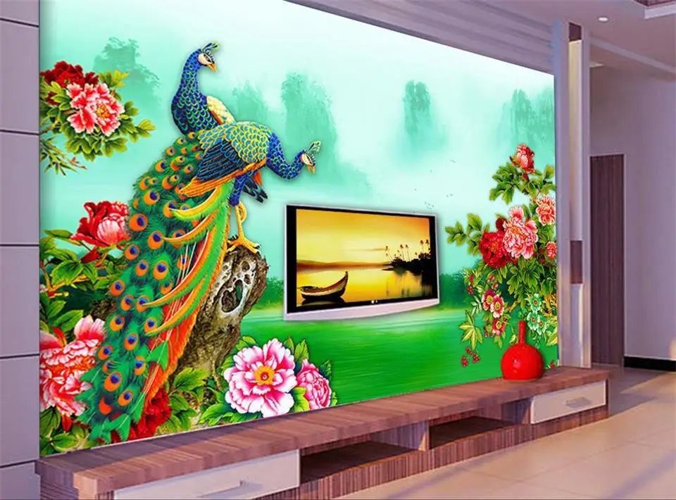 custom size 3d photo wallpaper living room mural peacock peony flower 3d picture painting sofa TV background non-woven sticker
custom size 3d photo wallpaper living room mural peacock peony flower 3d picture painting sofa TV background non-woven sticker