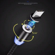 Cable magnético rápido Micro USB tipo C cargador de carga para IPhone XS X XR 8 7 Samsung S8 Magnet Cable de teléfono Android(China)