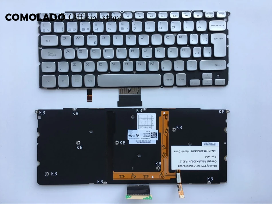 SP Spain Laptop Keyboard For DELL XPS 14Z L412Z 15Z L511Z silver With backlit keyboard SP Layout
SP Spain Laptop Keyboard For DELL XPS 14Z L412Z 15Z L511Z silver With backlit keyboard SP Layout