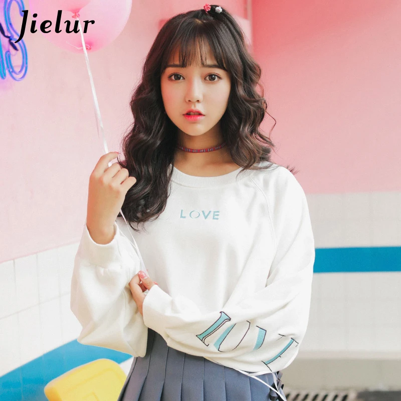 Jielur Embroidery Love Moletom Kawaii White Pink Sweet Thin Long Sleeve Sudaderas Mujer 2019 Winter Loose Casual Hoodies Women
Jielur Embroidery Love Moletom Kawaii White Pink Sweet Thin Long Sleeve Sudaderas Mujer 2019 Winter Loose Casual Hoodies Women