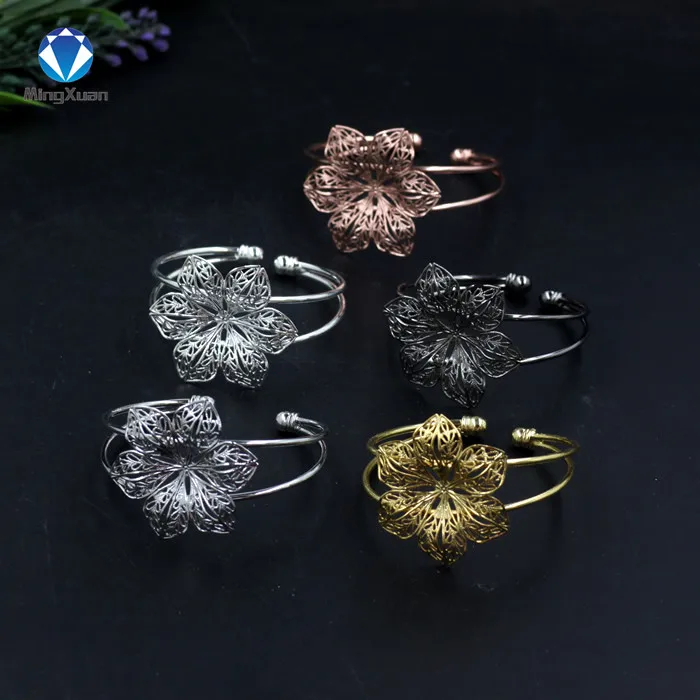 MINGXUAN 1pcs 65x45mm Filigree Flowers Bangle Base Open Ball , Vintage 4 Colors Plated Bangle Setting For Jewelry Making
MINGXUAN 1pcs 65x45mm Filigree Flowers Bangle Base Open Ball , Vintage 4 Colors Plated Bangle Setting For Jewelry Making