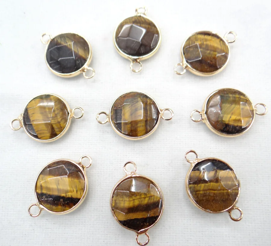 Wholesale 1pcs 26*17mm Natural Stone Pendant Round Stone Double Hole Connector Charm Beads DIY Pendant Jewelry Accessories
Wholesale 1pcs 26*17mm Natural Stone Pendant Round Stone Double Hole Connector Charm Beads DIY Pendant Jewelry Accessories