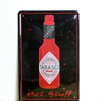 Tin Sign Wall Decor Retro Metal Art Poster Tabasco Pepper Sauce Advertising 20x30CM
Tin Sign Wall Decor Retro Metal Art Poster Tabasco Pepper Sauce Advertising 20x30CM