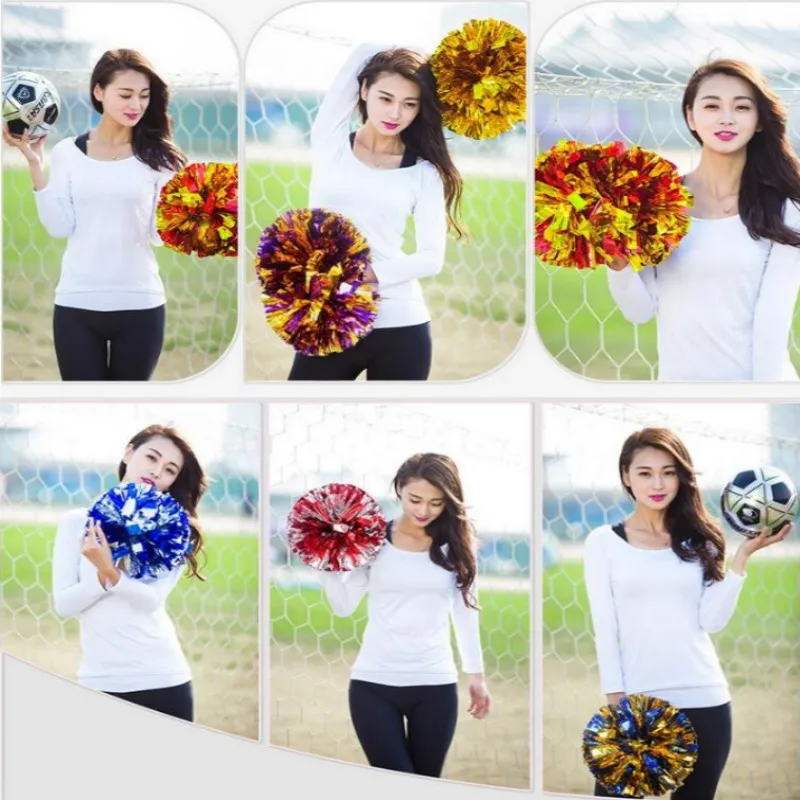 6 Inch Handheld Pom Poms Cheerleader Cheerleading Cheer Dance Party Football Club Decor for Football Basketball Match Pompon
6 Inch Handheld Pom Poms Cheerleader Cheerleading Cheer Dance Party Football Club Decor for Football Basketball Match Pompon