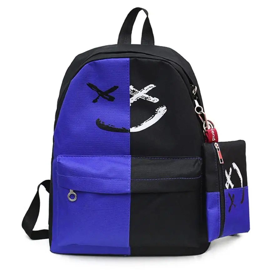 2Pcs Women Girls Smile Shoulder Bookbags School Travel Backpack+Small Bag Soft Handle Rucksack mochila feminina Sac a dos #Zer
2Pcs Women Girls Smile Shoulder Bookbags School Travel Backpack+Small Bag Soft Handle Rucksack mochila feminina Sac a dos #Zer