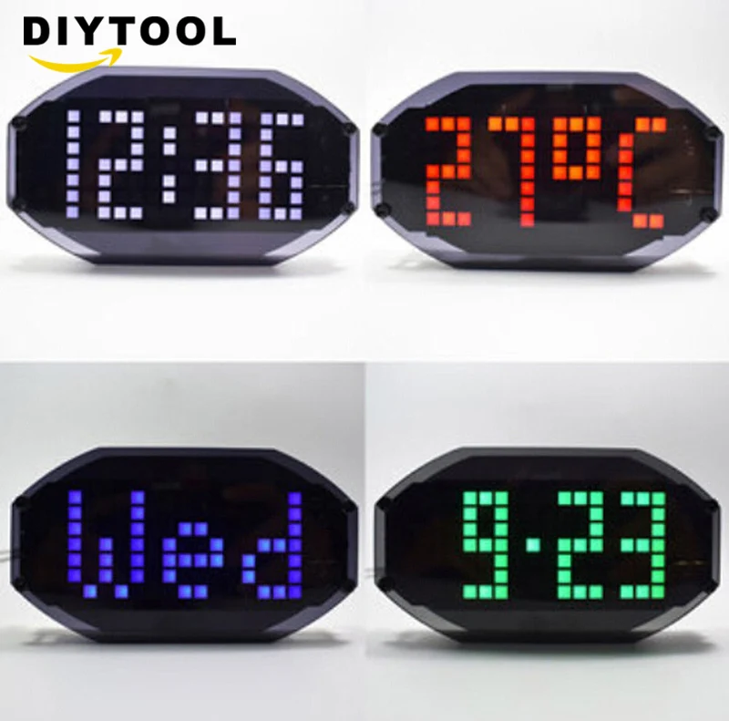 Multifunction Alarm Clock LED Dot Matrix Animation Effects DIY Kit Gifts Time Display
Multifunction Alarm Clock LED Dot Matrix Animation Effects DIY Kit Gifts Time Display