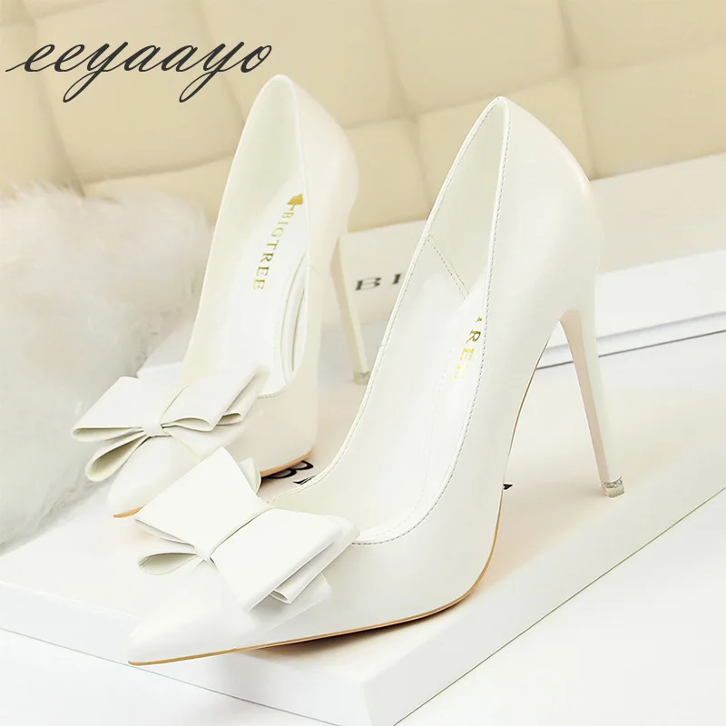2019 New Spring/Autumn Women Pumps High Thin Heel Pointed Toe Butterfly-Knot Sweet Bridal Wedding Women Shoes White High Heels
2019 New Spring/Autumn Women Pumps High Thin Heel Pointed Toe Butterfly-Knot Sweet Bridal Wedding Women Shoes White High Heels