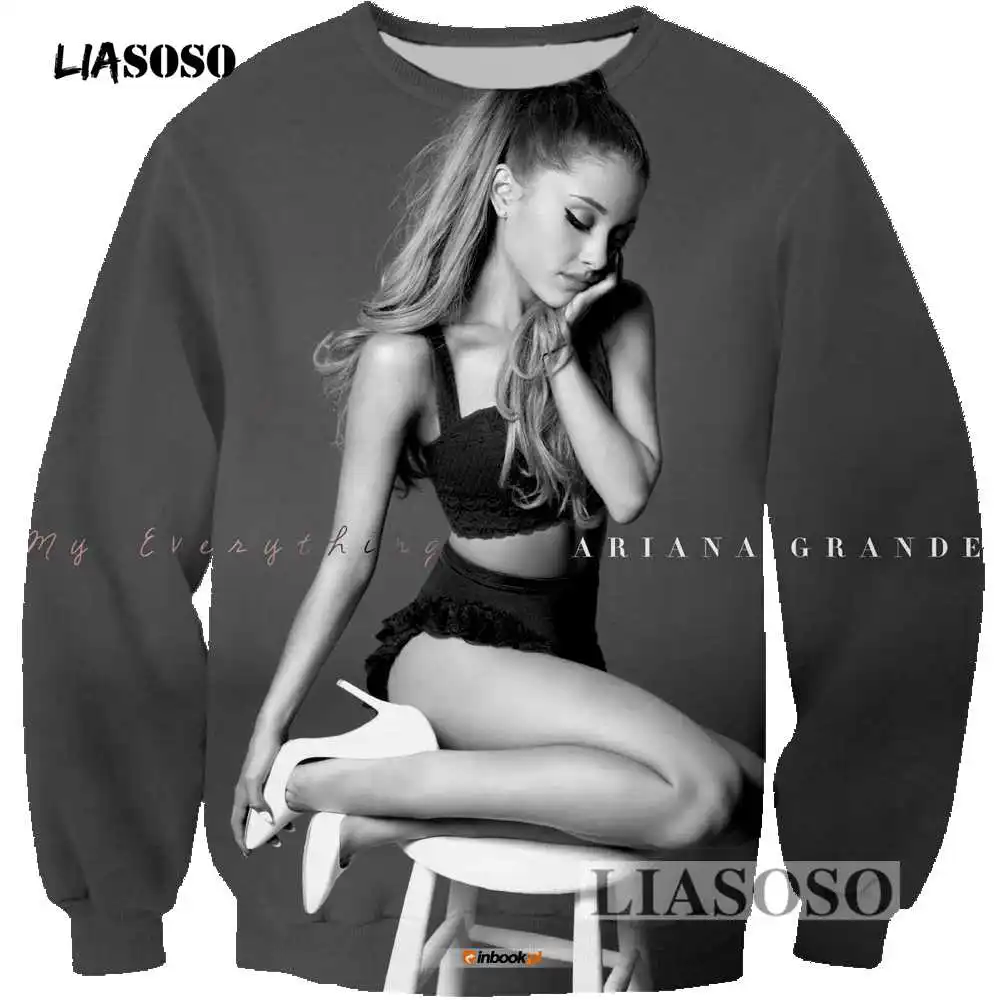 LIASOSO Pullover Hoodies Men Women Sweatshirt 3D Print Ariana Grande Sweatshirt Cool Long Sleeve Crew Neck Brand Clothing R3373
LIASOSO Pullover Hoodies Men Women Sweatshirt 3D Print Ariana Grande Sweatshirt Cool Long Sleeve Crew Neck Brand Clothing R3373