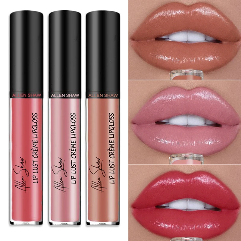 

Cream Lip Gloss Lip Plumper Makeup Waterproof Moist Lip Tint Shimmer Glitter Liquid Lipstick Long Lasting Lips Nude Lipgloss