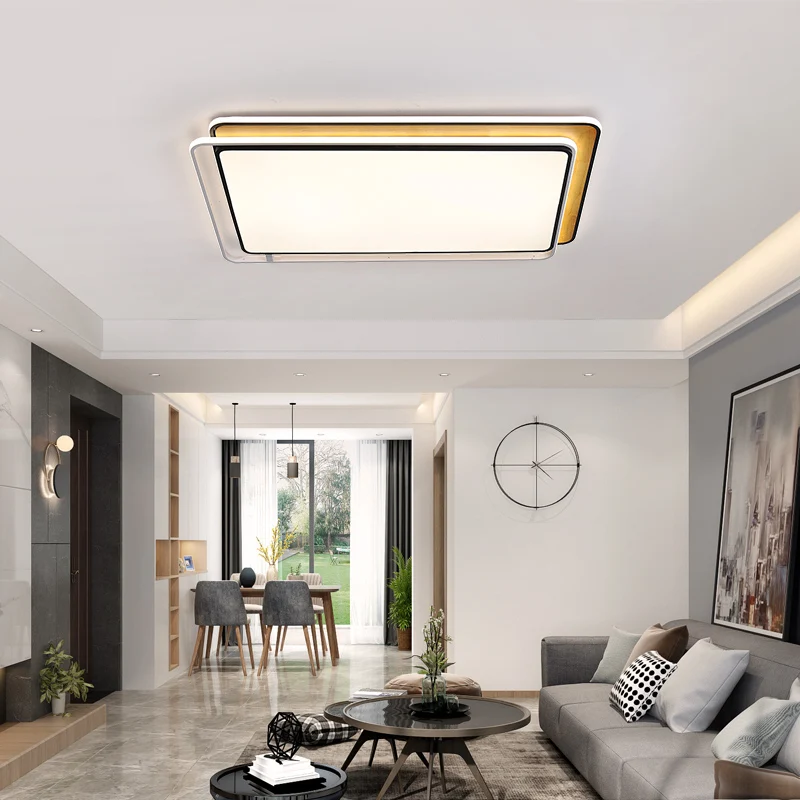 Square Minimalism Modern Led Ceiling Lihgt For Studyroom Bedroom living room lights White/Black led Lamp light fixtures | Лампы и
