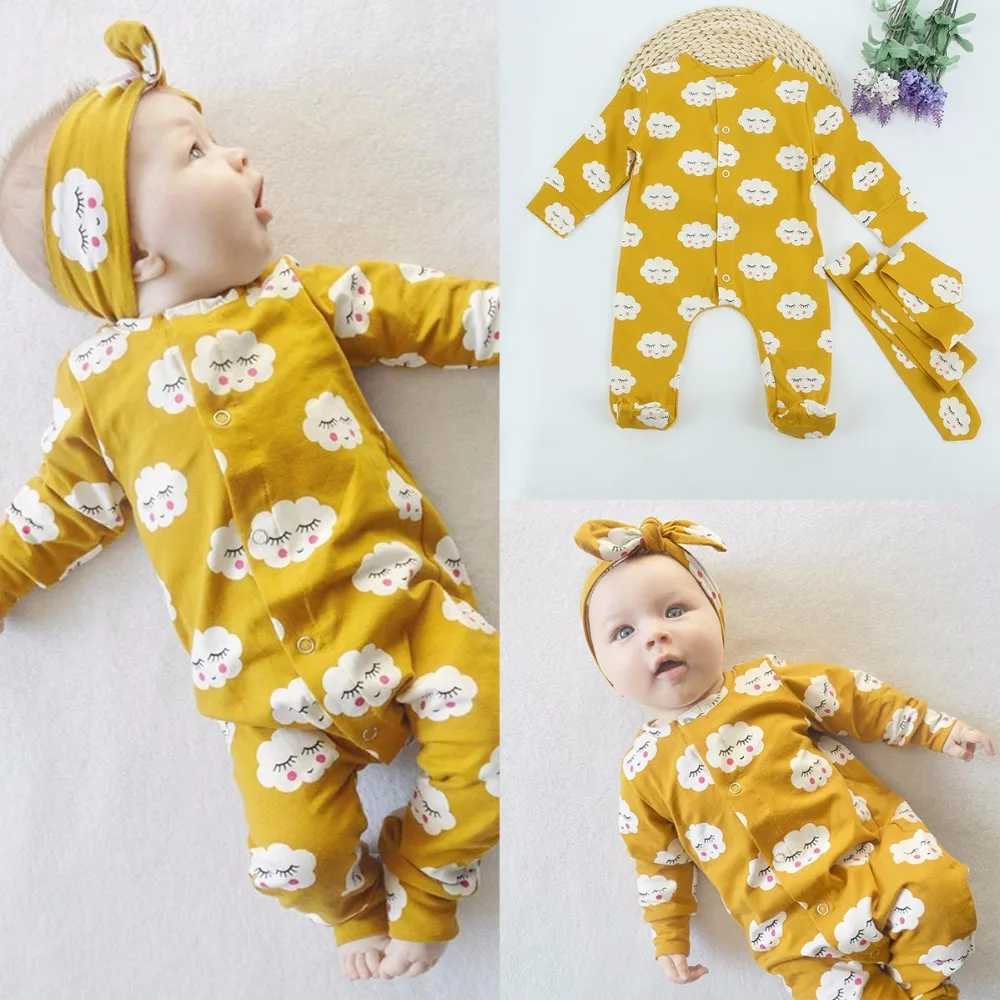 0-18M Baby Kids Girls Romper Set White Cloud Long Sleeve Romper Jumpsuit cotton+ Headband 2pcs Outfit Infant Kids Clothing
0-18M Baby Kids Girls Romper Set White Cloud Long Sleeve Romper Jumpsuit cotton+ Headband 2pcs Outfit Infant Kids Clothing