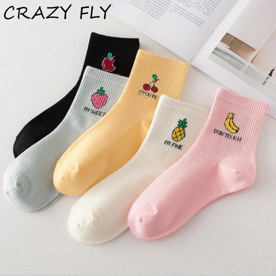 CRAZY FLY 2019 Winter Banana Cotton Women/men Kawaii Fruit Crew Socks Cute Harajuku Street Tide Casual Funny Candy Colors
CRAZY FLY 2019 Winter Banana Cotton Women/men Kawaii Fruit Crew Socks Cute Harajuku Street Tide Casual Funny Candy Colors