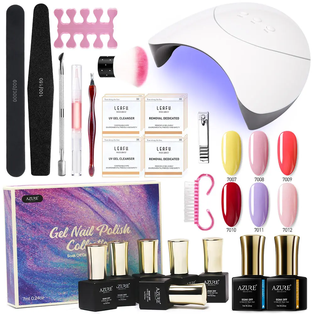 Azure Beauty 21Pcs/Lot 36W Z3 Led Lamp Nail Art Tools Manicure Kit Smart Sensor UV Lamp 6 Color Soak Off Semi Permanent Gel
Azure Beauty 21Pcs/Lot 36W Z3 Led Lamp Nail Art Tools Manicure Kit Smart Sensor UV Lamp 6 Color Soak Off Semi Permanent Gel