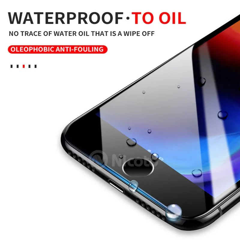 6D Curved Edge Tempered Glass For iPhone 7 8 Plus XS MAX On The For iPhone XS MAX X 7Plus 9H Screen Protector Full Coverage Film (6)