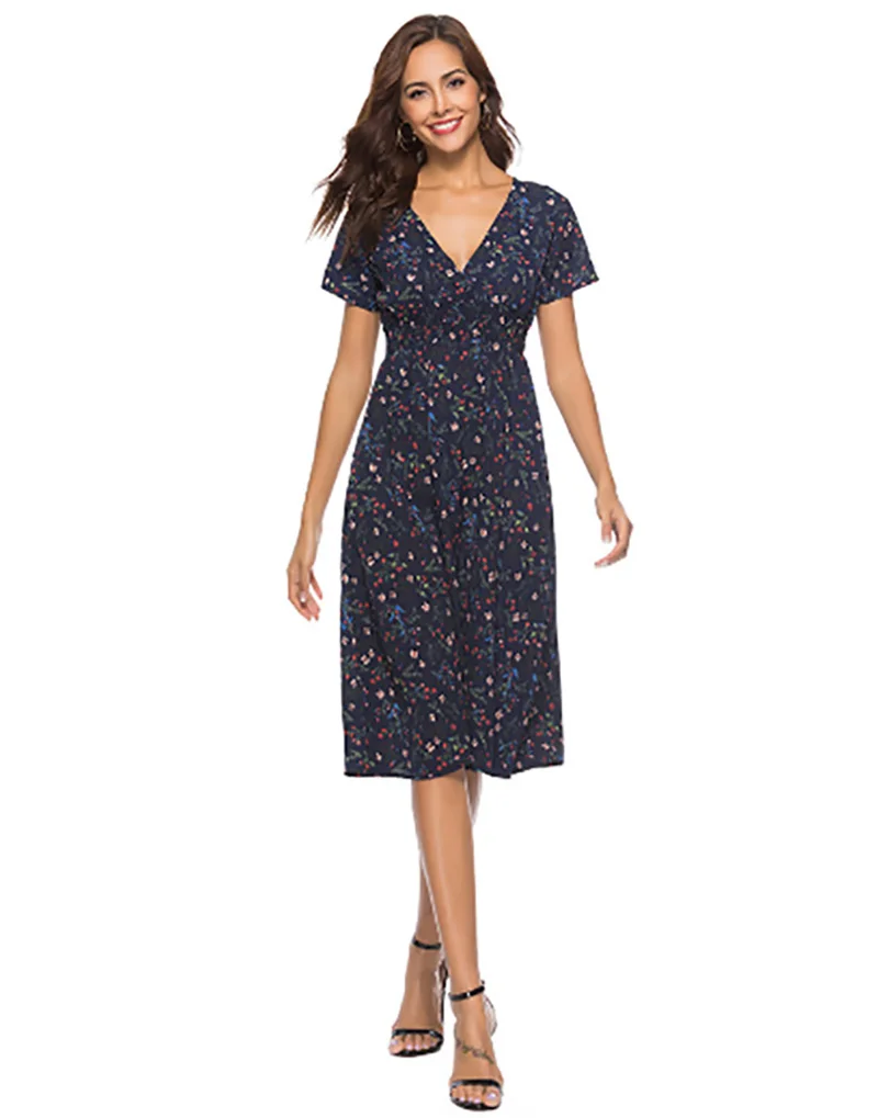 Flying Roc Women Summer Beach Sexy Dress Vestidos Korea Style Women Printing V-neck Floral Printing Dress New Arrival 2019
Flying Roc Women Summer Beach Sexy Dress Vestidos Korea Style Women Printing V-neck Floral Printing Dress New Arrival 2019