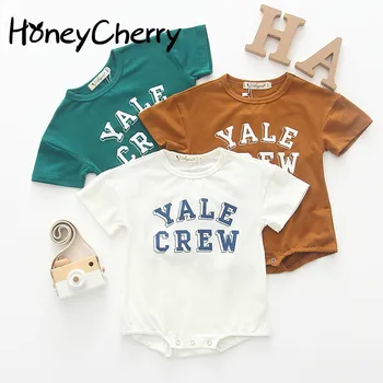 Cotton romper Short-sleeved Crawling Suit With Alphabetical Design For Summer Infants And Young Boys In 2019
Cotton romper Short-sleeved Crawling Suit With Alphabetical Design For Summer Infants And Young Boys In 2019