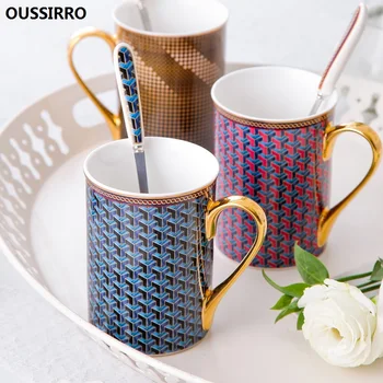 OUSSIRRO Bone China Mug Luxury Drinking Cup Couple Gift Nordic Coffee Mug Mr and Mrs Tea Milk Cup and Mugs Creative Wedding Gift
OUSSIRRO Bone China Mug Luxury Drinking Cup Couple Gift Nordic Coffee Mug Mr and Mrs Tea Milk Cup and Mugs Creative Wedding Gift