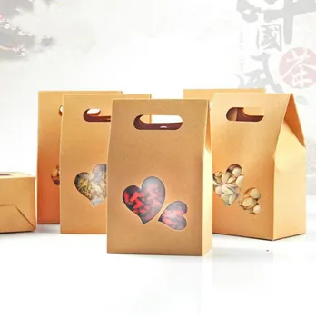 25pcs 100x155mm Folding Kraft Paper Handle Box Natural Kraft Paper Gift Packaging Box Party Paper Heart Window Box
25pcs 100x155mm Folding Kraft Paper Handle Box Natural Kraft Paper Gift Packaging Box Party Paper Heart Window Box