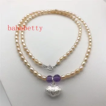 New natural freshwater culture pink rice pearl 3-4MM good luck carving blessing 925 sterling silver pendant necklace 16 inch
New natural freshwater culture pink rice pearl 3-4MM good luck carving blessing 925 sterling silver pendant necklace 16 inch