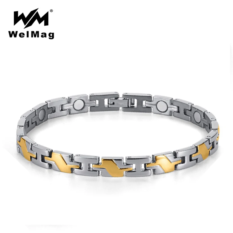 WelMag Women's Trendy Magnetic Energy Bracelet Bangle Health Silver Gold Titanium Bracelet Femme Care Jewelry High Polishing
WelMag Women's Trendy Magnetic Energy Bracelet Bangle Health Silver Gold Titanium Bracelet Femme Care Jewelry High Polishing